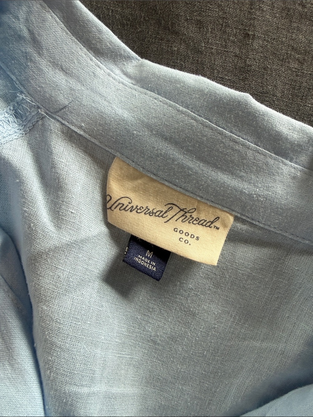 [Universal Thread] Light Blue Linen Button-Down - Picture 2 of 7